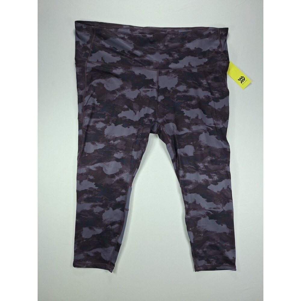 All In Motion Purple Camouflage Leggings 4X Plus Size Women Ankle Workout Pants